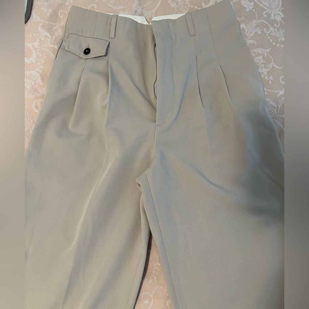 Zara Cream High-Waisted Dress Pants - Picture 6 of 9